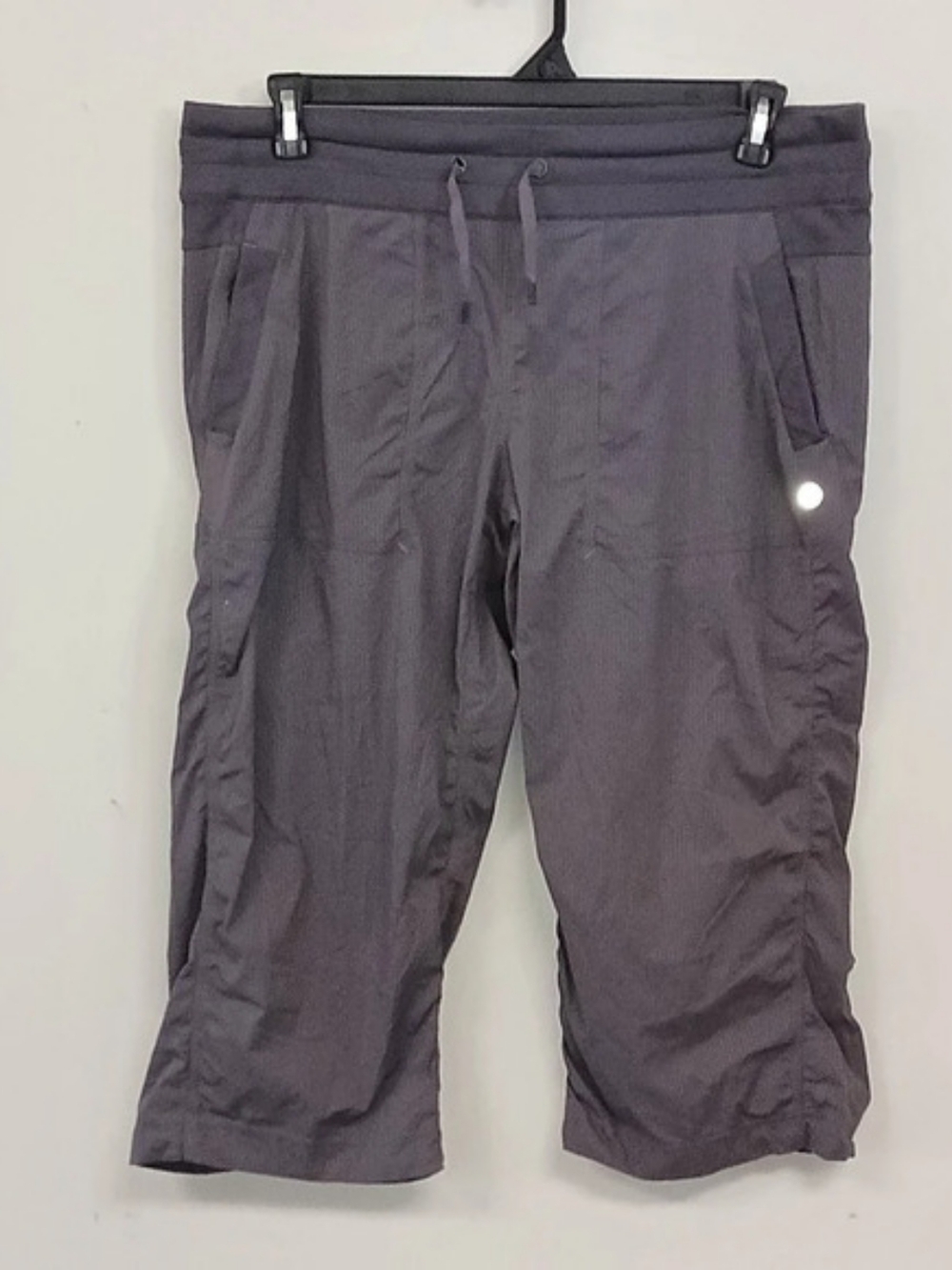 Lululemon Beyond the Studio Crop Mid Rise Gray Active wear Capris Size 12